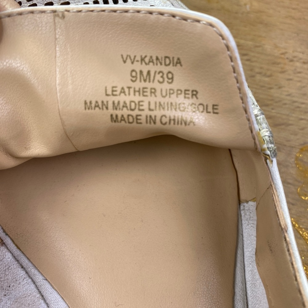 Vince Camuto Kandia White Leather Loafers Size 9 Clean Girl Quiet Luxury - Picture 11 of 12